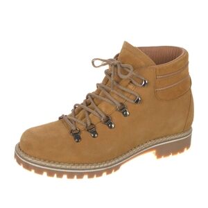 New La Montelliana Tan Suede Hiking Boots Made In Italy Size 38 USA 8